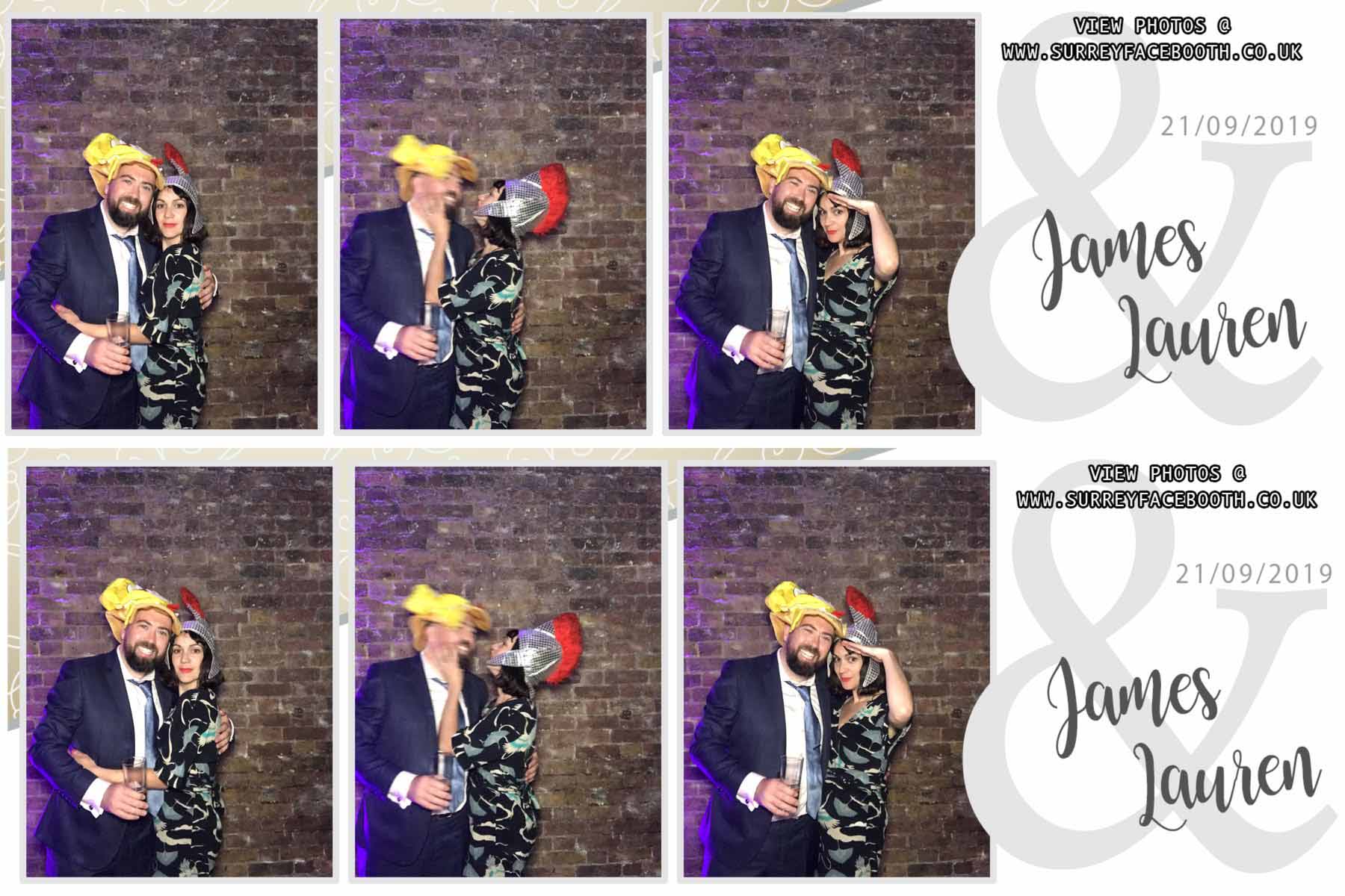 James and Lauren's Wedding | View more photos from the event at galleries.surreyfacebooth.co.uk/u/Surrey-FaceBooth/James-and-Laurens-Wedding